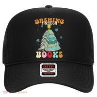 Dashing Through The Books Funny Book Christmas Tree Teacher Great Gift Hat thumb 0