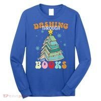 Dashing Through The Books Funny Book Christmas Tree Teacher Great Gift Long Sleeve Shirt thumb 0
