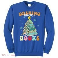 Dashing Through The Books Funny Book Christmas Tree Teacher Great Gift Sweatshirt thumb 0
