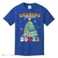 Dashing Through The Books Funny Book Christmas Tree Teacher Great Gift Kids T-Shirt thumb 0