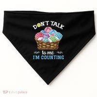 Don't Talk To Me I'm Counting Funny Crochet Knitting Funny Gift USA-Made Doggie Bandana thumb 0
