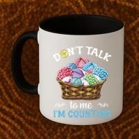 Don't Talk To Me I'm Counting Funny Crochet Knitting Funny Gift Coffee Mug thumb 2