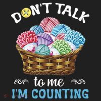 Don't Talk To Me I'm Counting Funny Crochet Knitting Funny Gift Golf Towel thumb 3