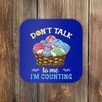 Don't Talk To Me I'm Counting Funny Crochet Knitting Funny Gift Coaster thumb 0