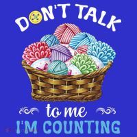 Don't Talk To Me I'm Counting Funny Crochet Knitting Funny Gift Polo thumb 2
