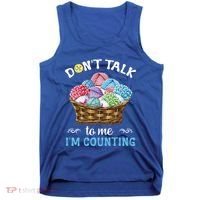 Don't Talk To Me I'm Counting Funny Crochet Knitting Funny Gift Tank Top thumb 0