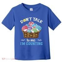 Don't Talk To Me I'm Counting Funny Crochet Knitting Funny Gift Toddler T-Shirt thumb 0