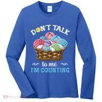 Don't Talk To Me I'm Counting Funny Crochet Knitting Funny Gift Women's Long Sleeve Shirt thumb 0