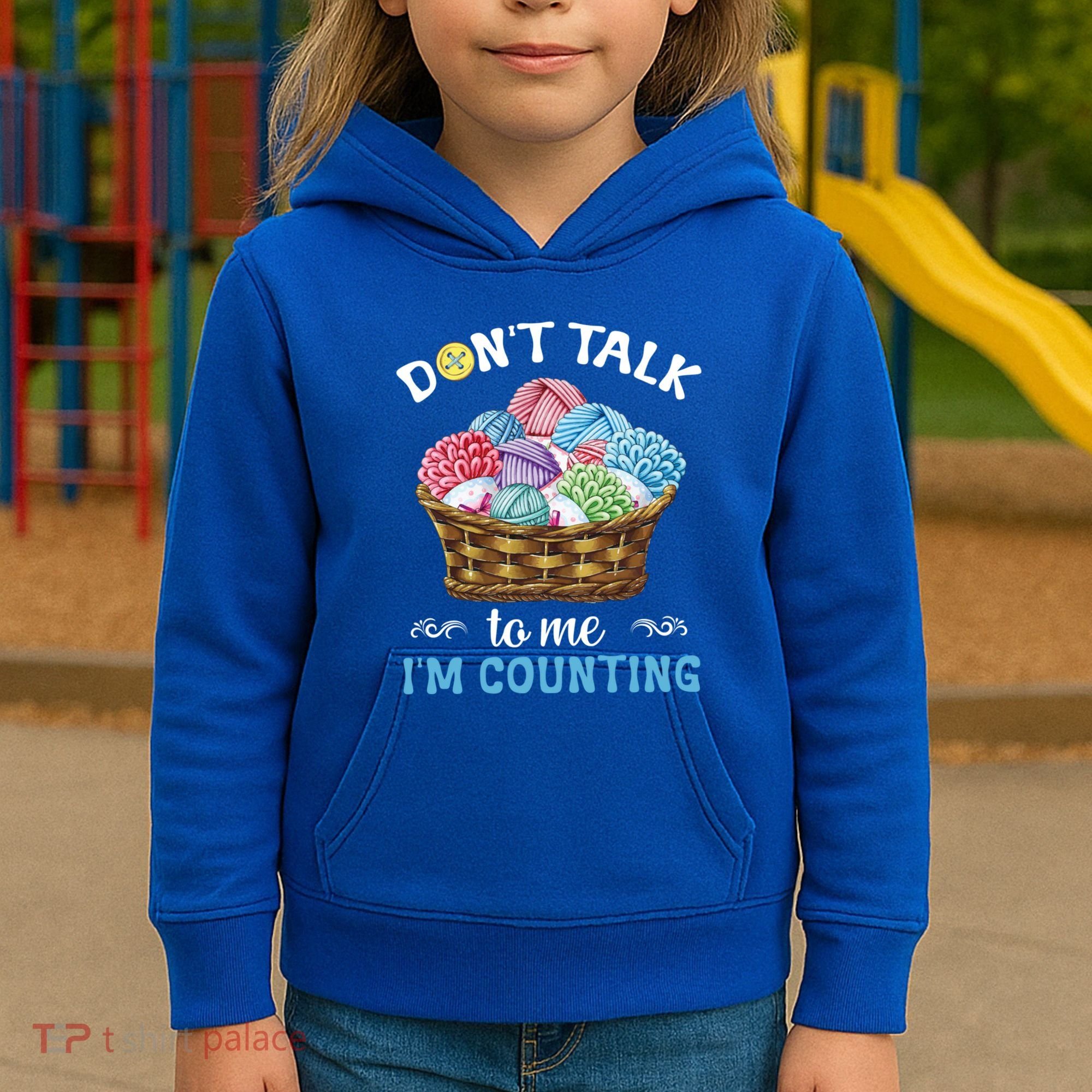 Don't Talk To Me I'm Counting Funny Crochet Knitting Funny Gift Kids Hoodie