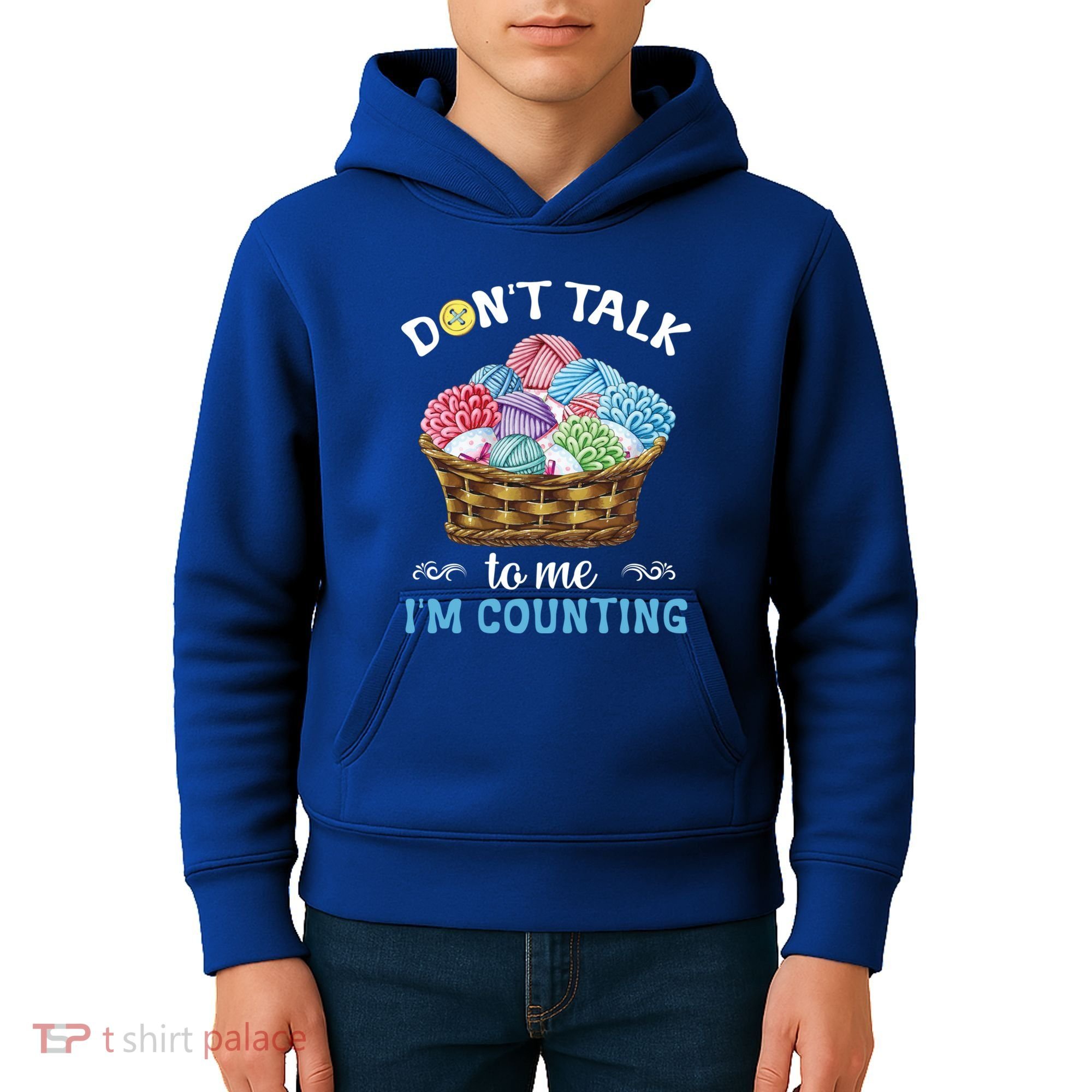 Don't Talk To Me I'm Counting Funny Crochet Knitting Funny Gift Kids Hoodie