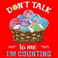 Don't Talk To Me I'm Counting Funny Crochet Knitting Funny Gift Santa Hat thumb 1