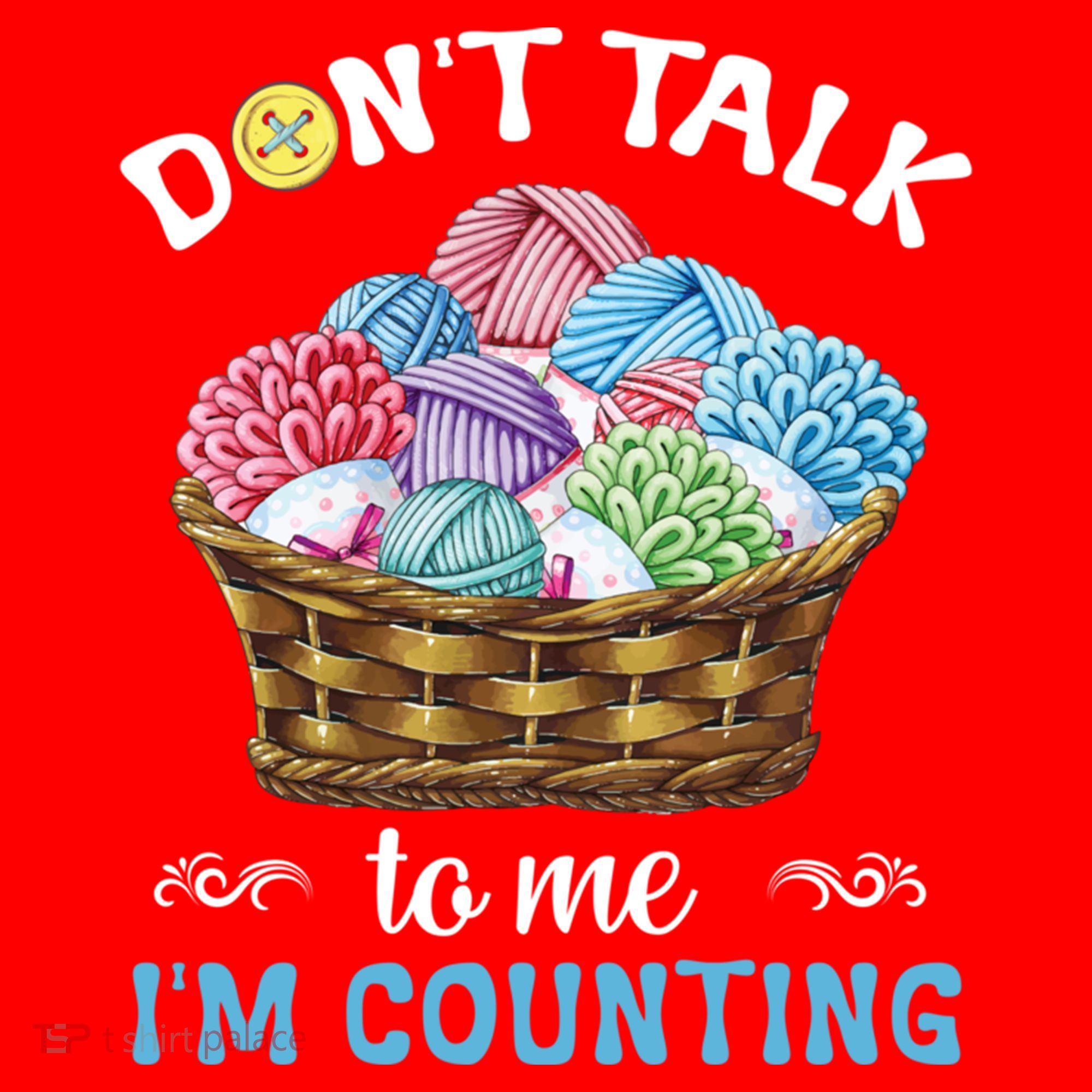 Don't Talk To Me I'm Counting Funny Crochet Knitting Funny Gift Santa Hat