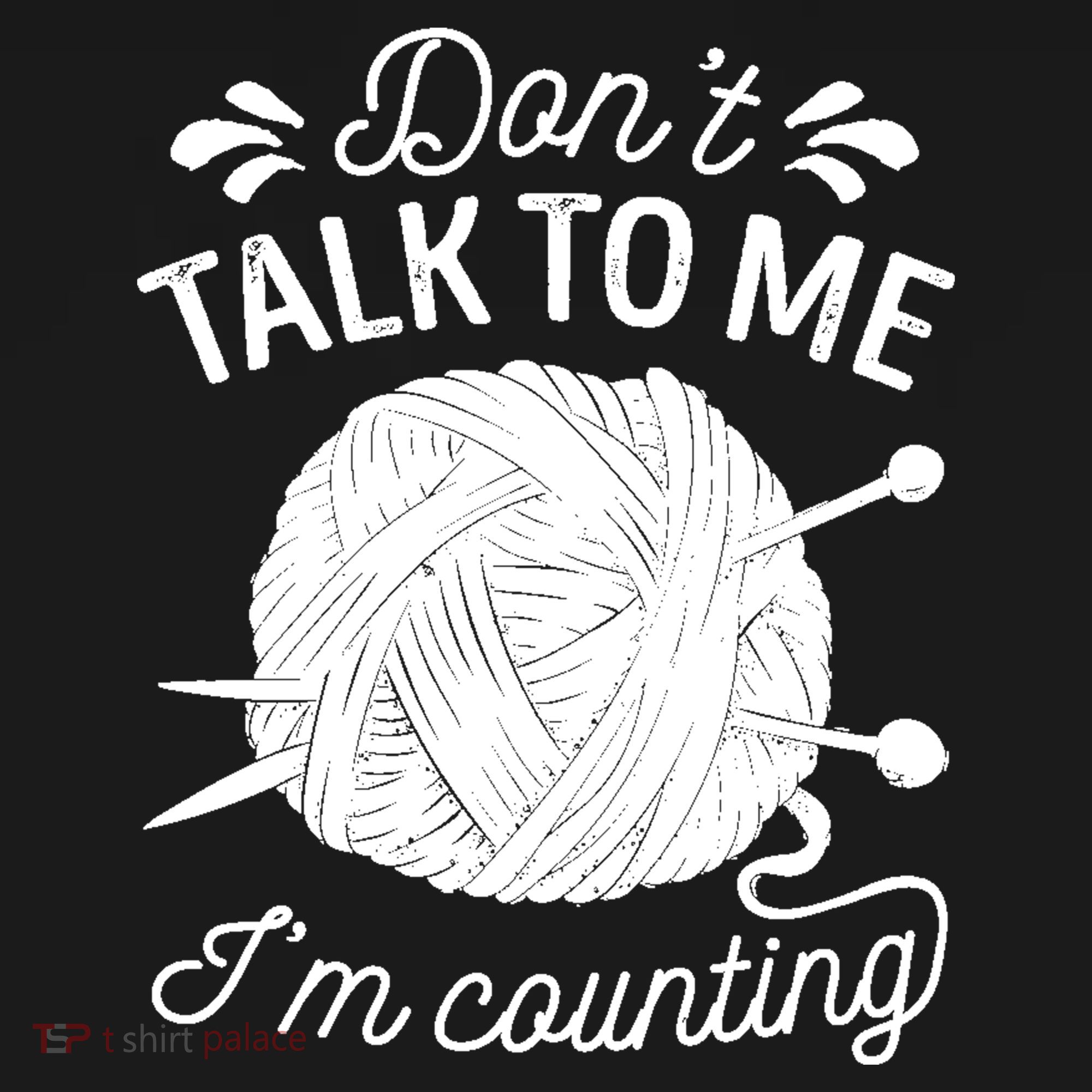Don't Talk To Me I'm Counting Knitting Lover Knitters Gift Doggie Tank