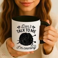 Don't Talk To Me I'm Counting Knitting Lover Knitters Gift Coffee Mug thumb 3