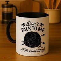 Don't Talk To Me I'm Counting Knitting Lover Knitters Gift Coffee Mug thumb 4