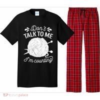 Don't Talk To Me I'm Counting Knitting Lover Knitters Gift Pajama Set thumb 0