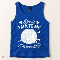 Don't Talk To Me I'm Counting Knitting Lover Knitters Gift Tank Top thumb 2