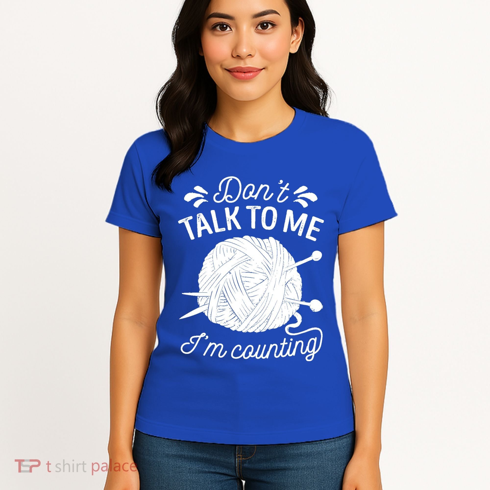 Don't Talk To Me I'm Counting Knitting Lover Knitters Gift Women's T-Shirt