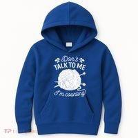 Don't Talk To Me I'm Counting Knitting Lover Knitters Gift Kids Hoodie thumb 0