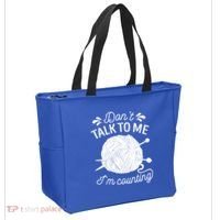 Don't Talk To Me I'm Counting Knitting Lover Knitters Gift Tote Bag thumb 2