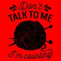 Don't Talk To Me I'm Counting Knitting Lover Knitters Gift Santa Hat thumb 1