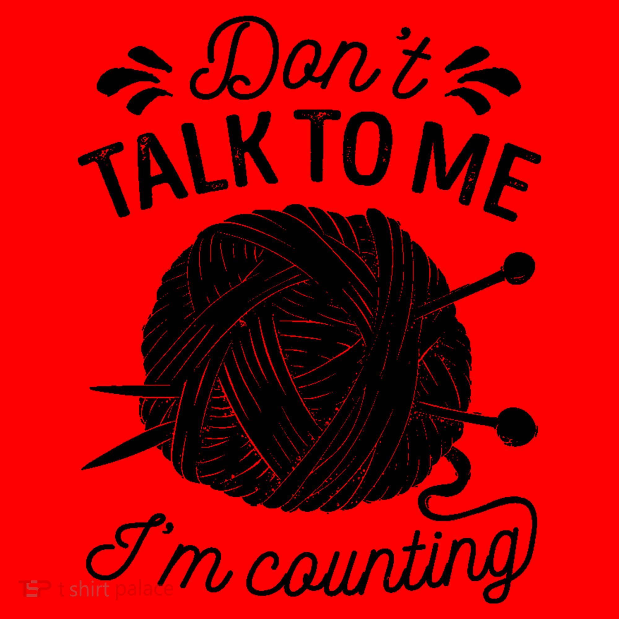 Don't Talk To Me I'm Counting Knitting Lover Knitters Gift Santa Hat