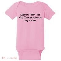 Dont Talk To My Outie About My Innie Baby Bodysuit thumb 0