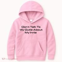 Dont Talk To My Outie About My Innie Kids Hoodie thumb 0