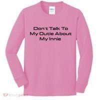 Dont Talk To My Outie About My Innie Kids Long Sleeve Shirt thumb 0
