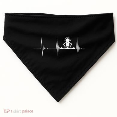 DJ Techno Turntable DJ Heartbeat EKG Pulse Dance Music USA-Made Doggie Bandana