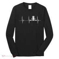 DJ Techno Turntable DJ Heartbeat EKG Pulse Dance Music Long Sleeve Shirt thumb 0