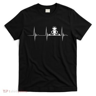 DJ Techno Turntable DJ Heartbeat EKG Pulse Dance Music T-Shirt