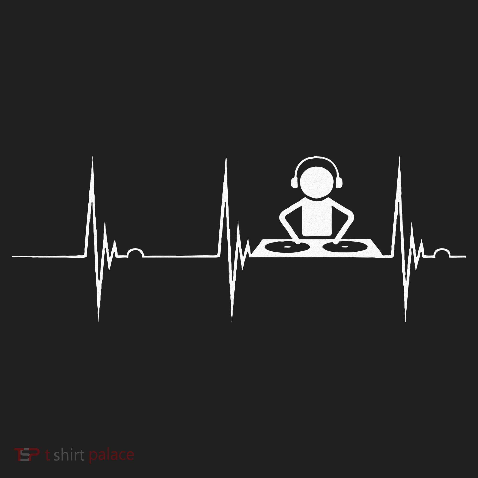DJ Techno Turntable DJ Heartbeat EKG Pulse Dance Music Beanie