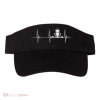 DJ Techno Turntable DJ Heartbeat EKG Pulse Dance Music Visor thumb 0