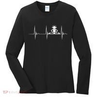 DJ Techno Turntable DJ Heartbeat EKG Pulse Dance Music Women's Long Sleeve Shirt thumb 0
