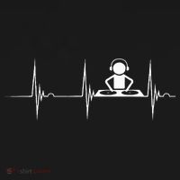 DJ Techno Turntable DJ Heartbeat EKG Pulse Dance Music Kids T-Shirt thumb 4
