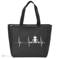 DJ Techno Turntable DJ Heartbeat EKG Pulse Dance Music Tote Bag thumb 0
