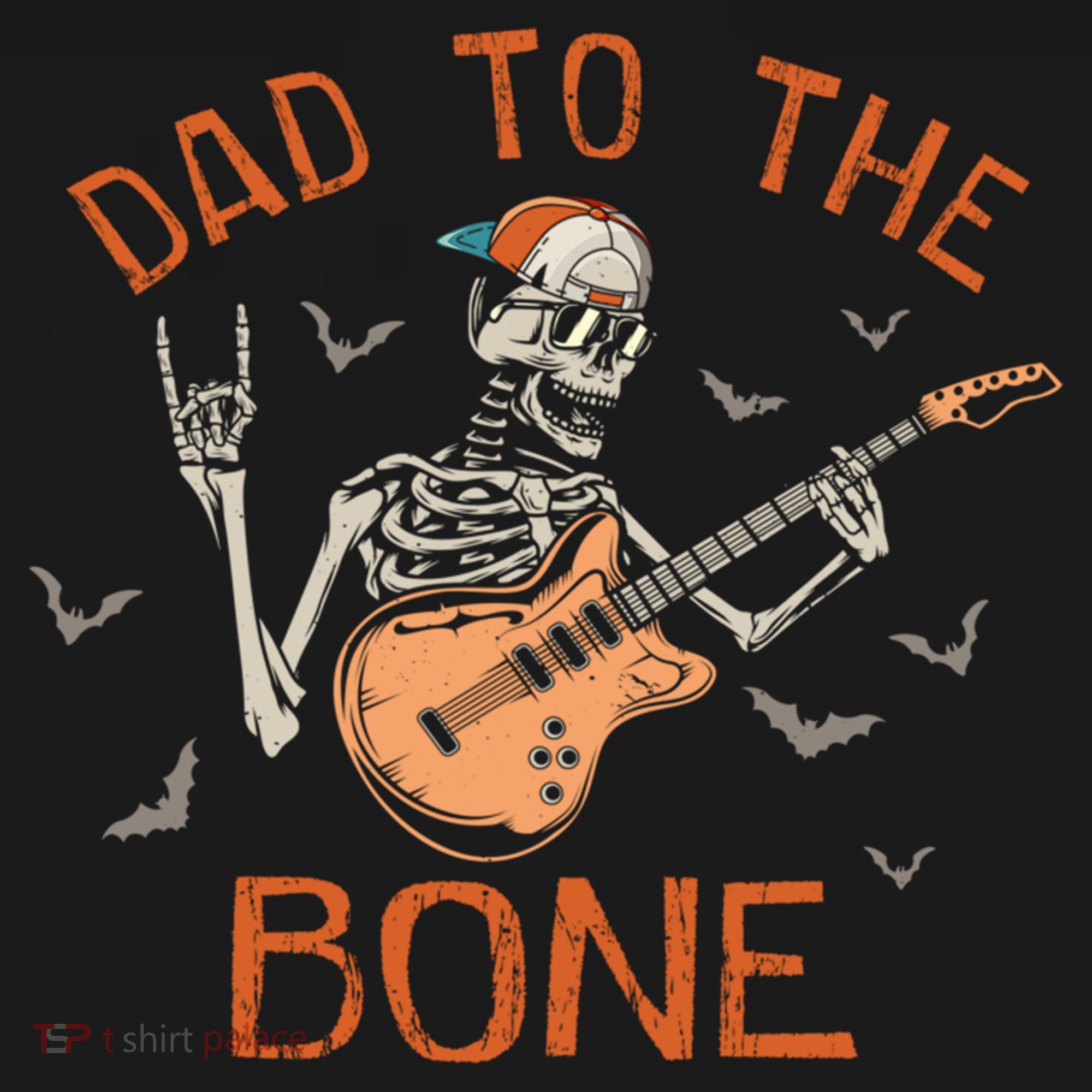 Dad To The Bone Funny Halloween Skeleton Guitar Lover Meaningful Gift Pajama Set