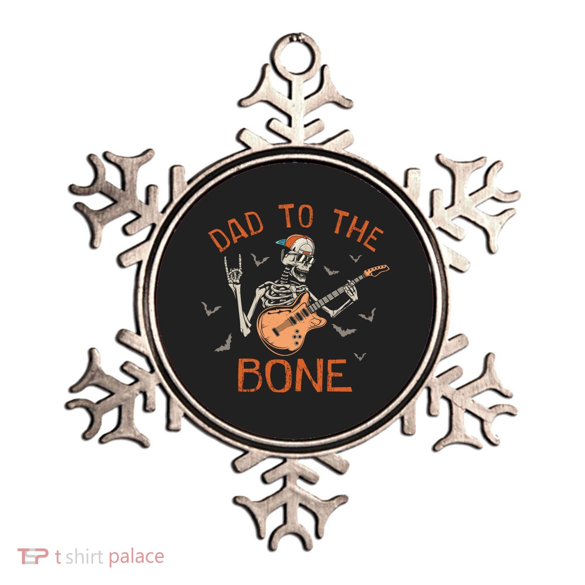 Dad To The Bone Funny Halloween Skeleton Guitar Lover Meaningful Gift Ornament