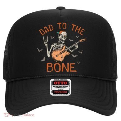 Dad To The Bone Funny Halloween Skeleton Guitar Lover Meaningful Gift Hat