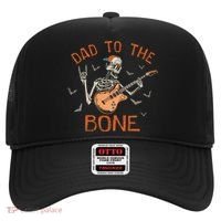 Dad To The Bone Funny Halloween Skeleton Guitar Lover Meaningful Gift Hat thumb 0
