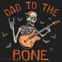 Dad To The Bone Funny Halloween Skeleton Guitar Lover Meaningful Gift Hat thumb 2