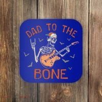 Dad To The Bone Funny Halloween Skeleton Guitar Lover Meaningful Gift Coaster thumb 0