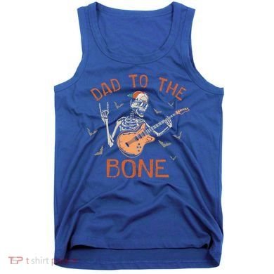 Dad To The Bone Funny Halloween Skeleton Guitar Lover Meaningful Gift Tank Top