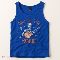 Dad To The Bone Funny Halloween Skeleton Guitar Lover Meaningful Gift Tank Top thumb 2