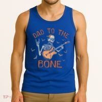 Dad To The Bone Funny Halloween Skeleton Guitar Lover Meaningful Gift Tank Top thumb 3
