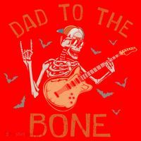 Dad To The Bone Funny Halloween Skeleton Guitar Lover Meaningful Gift Santa Hat thumb 1