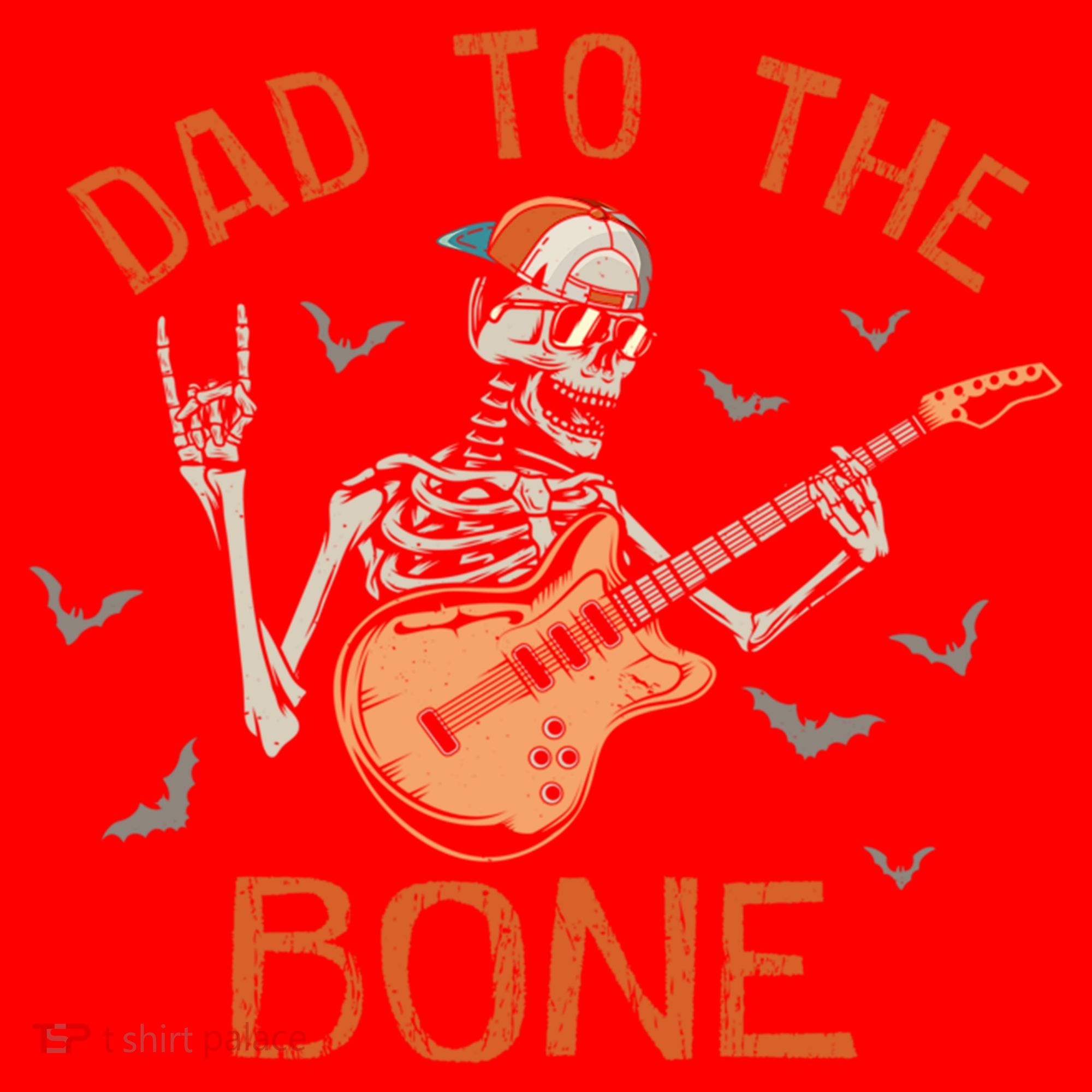 Dad To The Bone Funny Halloween Skeleton Guitar Lover Meaningful Gift Santa Hat