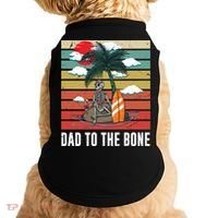Dad To The Bone Spooky Skeleton Halloween Fathers Day Cute Gift Doggie Tank thumb 0