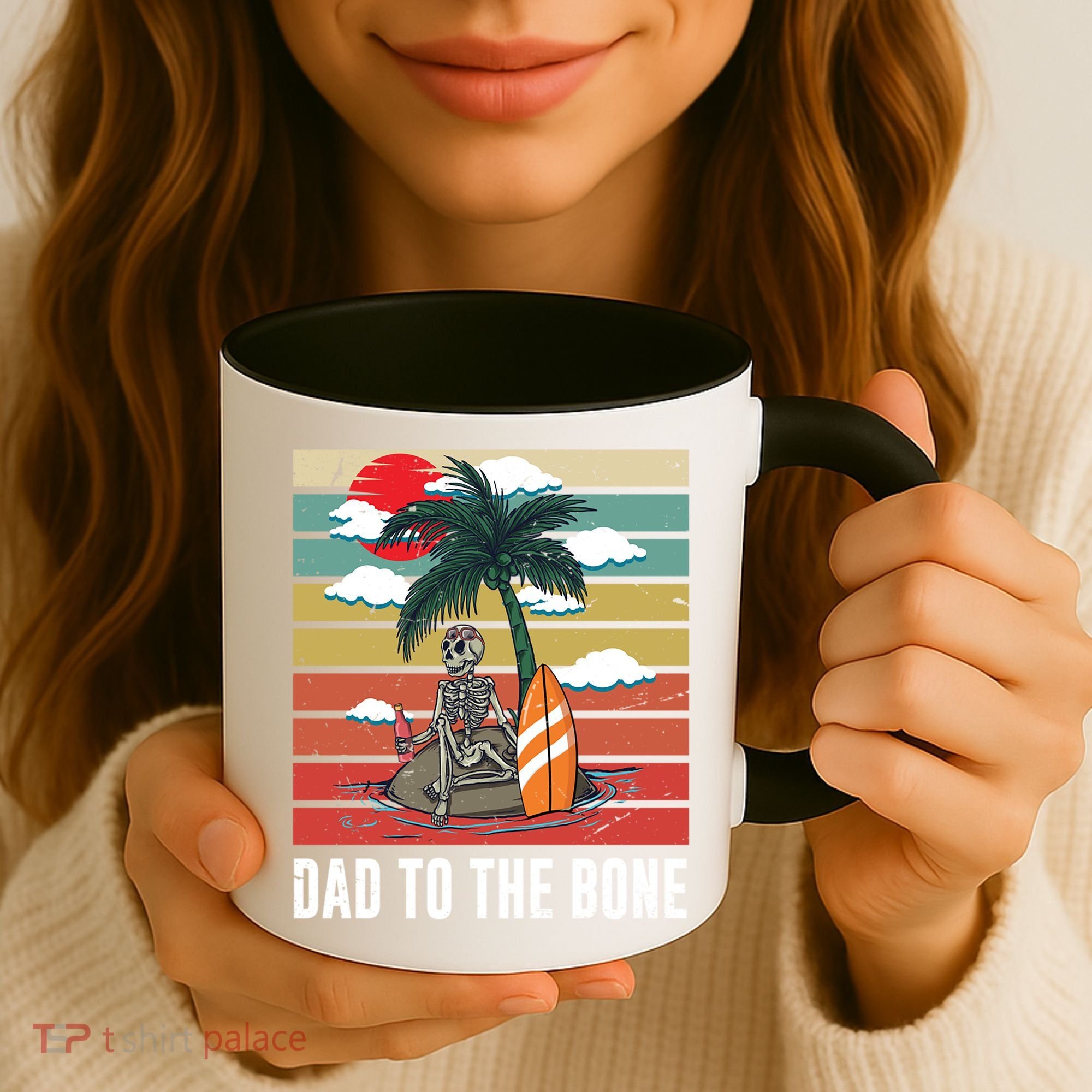 Dad To The Bone Spooky Skeleton Halloween Fathers Day Cute Gift Coffee Mug